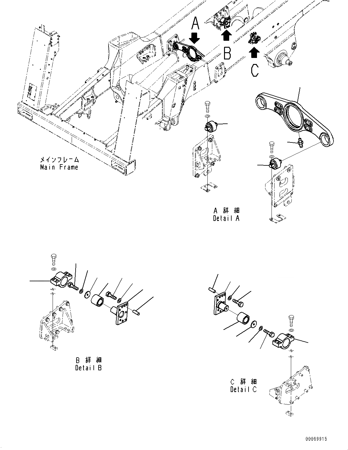 Каталог запчастей Komatsu hd785-7. Komatsu 515. Центральный рычаг Коматсу 785.