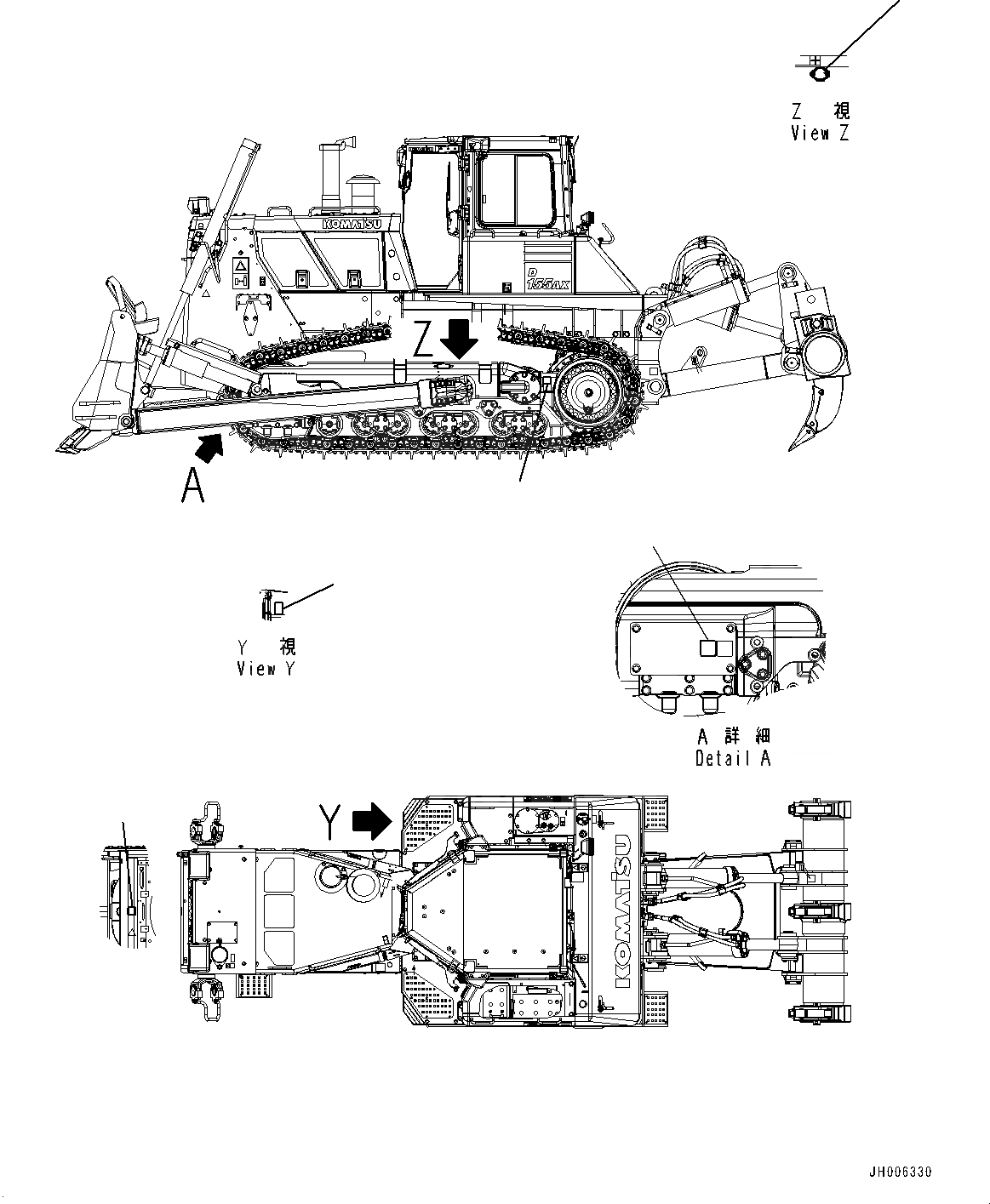 Запчасти для balancing mark (№9-) бульдозеры гусеничные d155ax-7 s/n  90001-up Komatsu - каталог деталей Коматсу ZapKomat.su