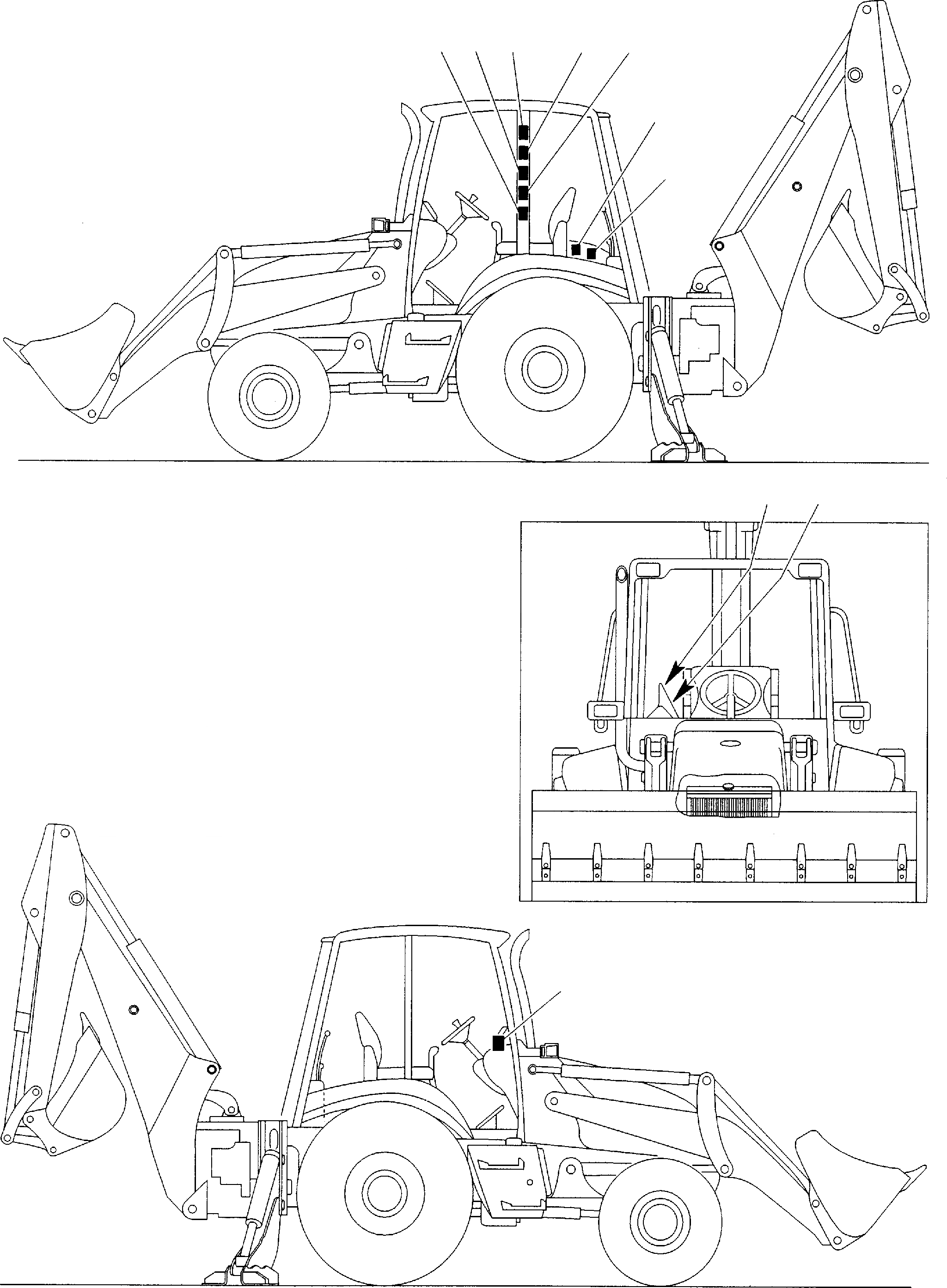 Экскаватор погрузчик jcb 3cx чертеж dwg